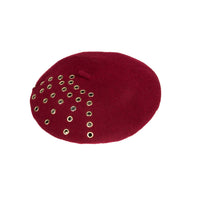 Wool Beret w/ Grommets - Gladys Tamez Millinery