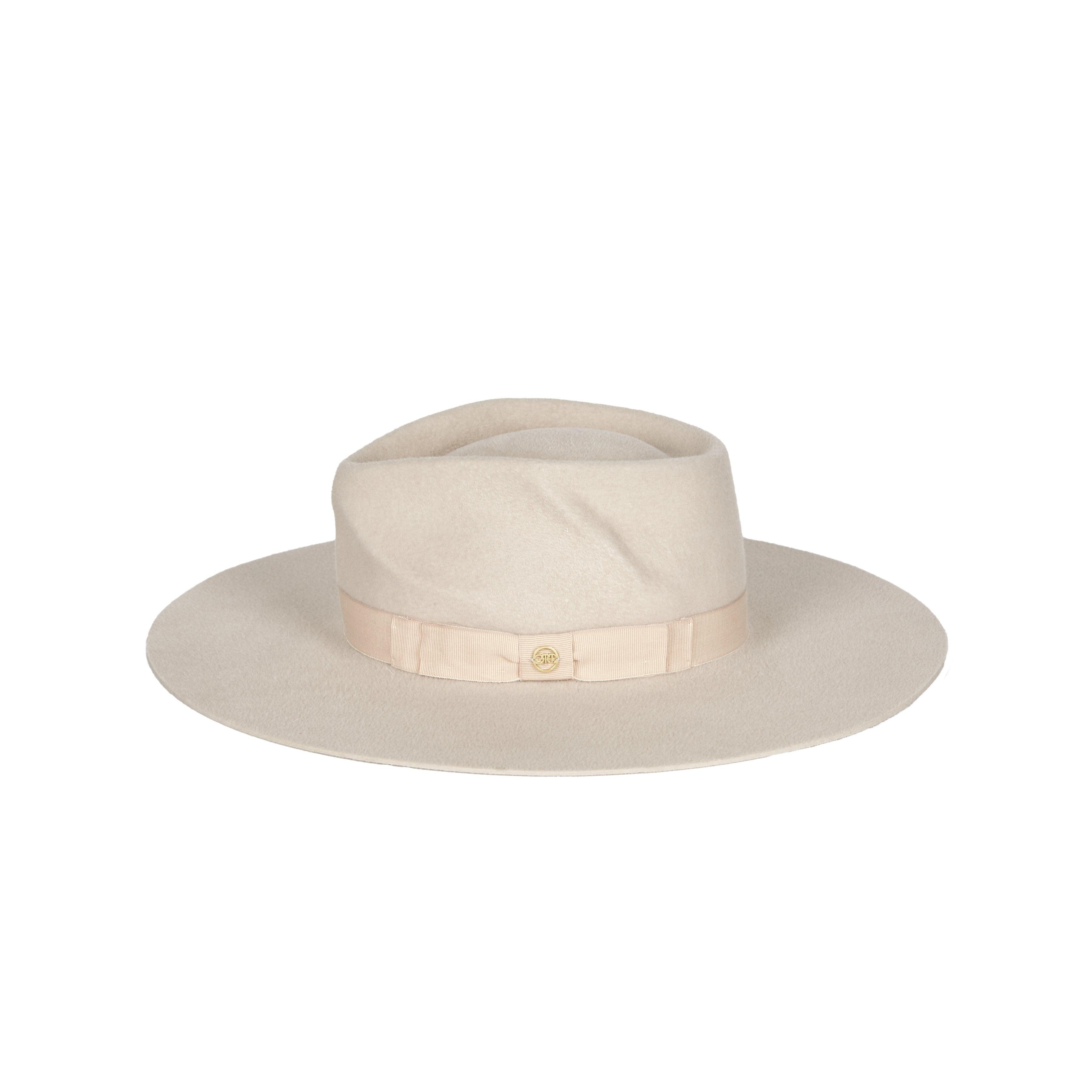 GLADYS TAMEZ NWOT Saint Marie Felt Hat In Light Grey- Size S‎ Wide-Brim Western Felt Hat main image 4