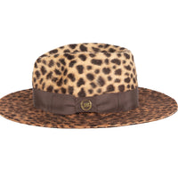 Leopard fedora - Gladys Tamez Millinery
