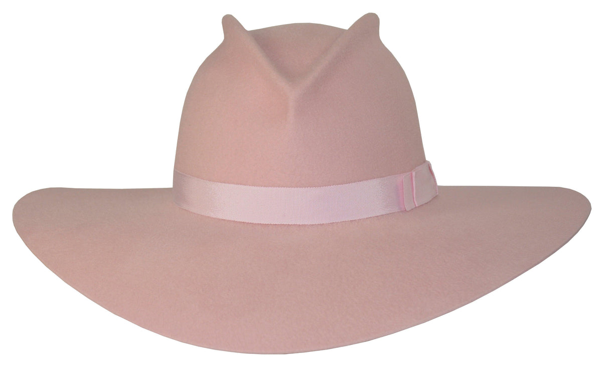 Women's Handmade Felt Velour Pink Hat | Gladys Tamez Hat Store
