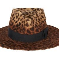 Leopard fedora - Gladys Tamez Millinery