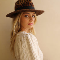 Leopard fedora - Gladys Tamez Millinery