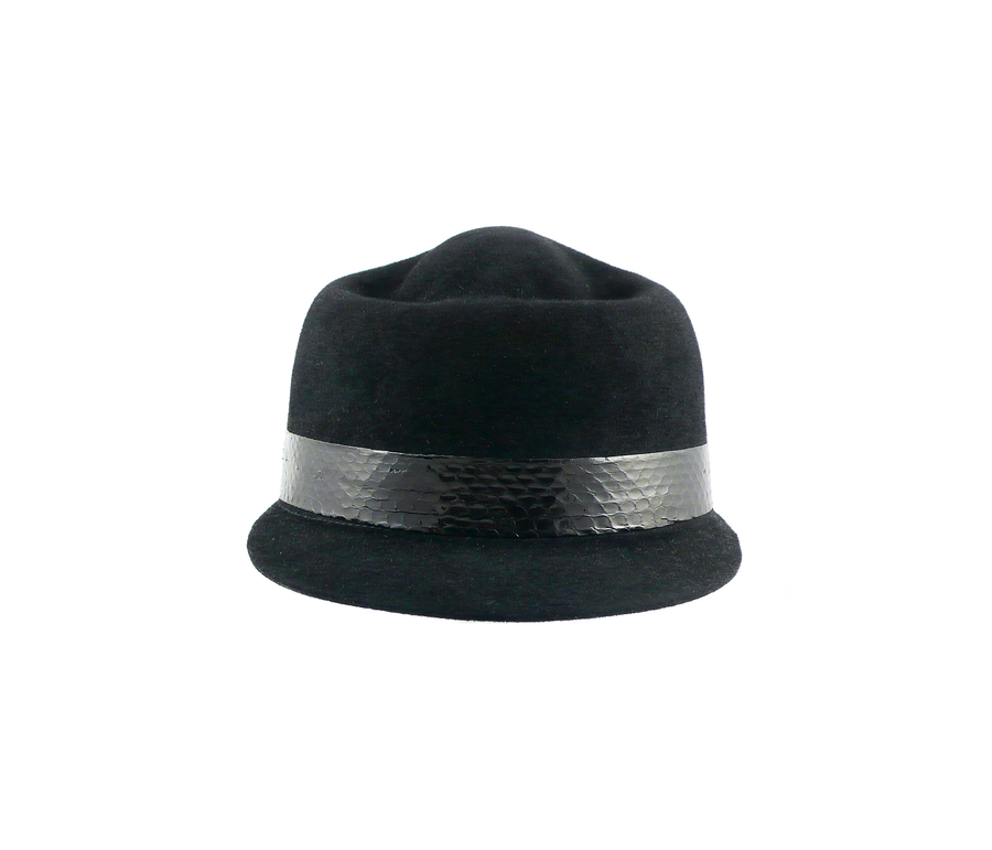 Gladys Tamez black hat Gambler | Gladys Tamez Millinery main image 3