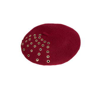 Wool Beret w/ Grommets