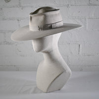 Alabaster distressed wide brim SAMPLE SALE