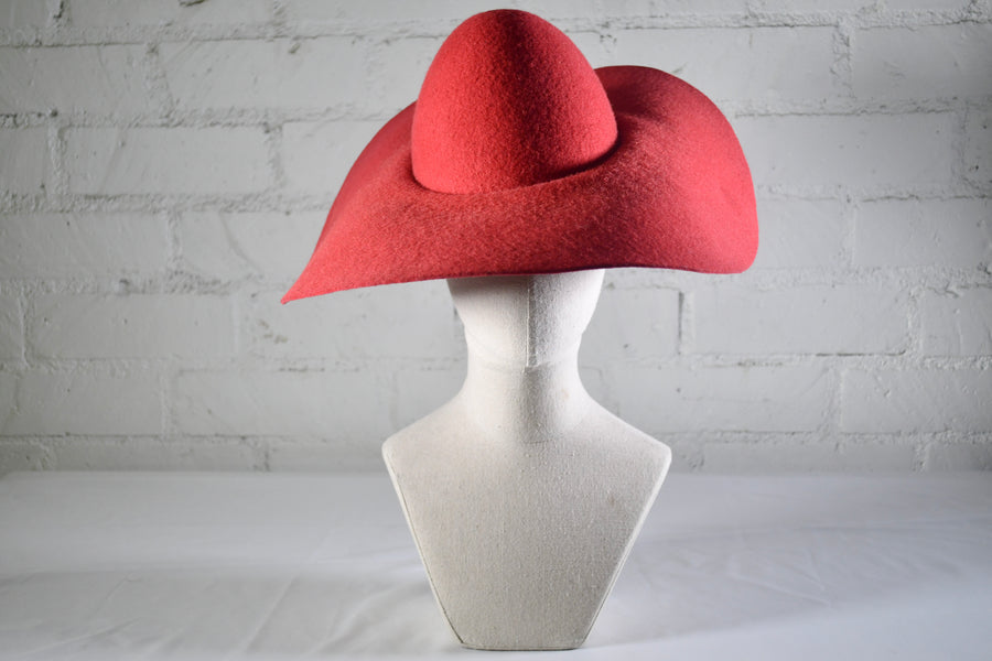 Wide brim red SAMPLE SALE