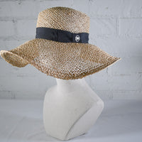 Boater wide brim straw SAMPLE SALE