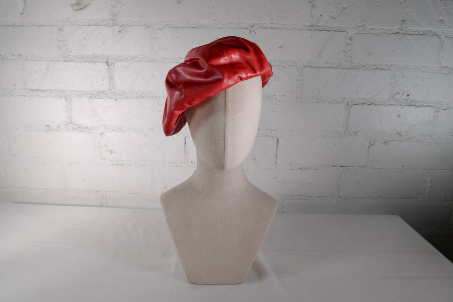 Vegan leather beret SAMPLE SALE