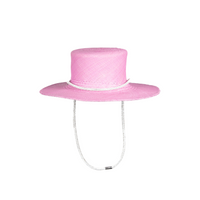 Pink straw hat with sparkle band