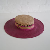 Two - Toned Boater WAREHOUSE SALE - Gladys Tamez Millinery
