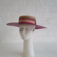 Two - Toned Boater WAREHOUSE SALE - Gladys Tamez Millinery