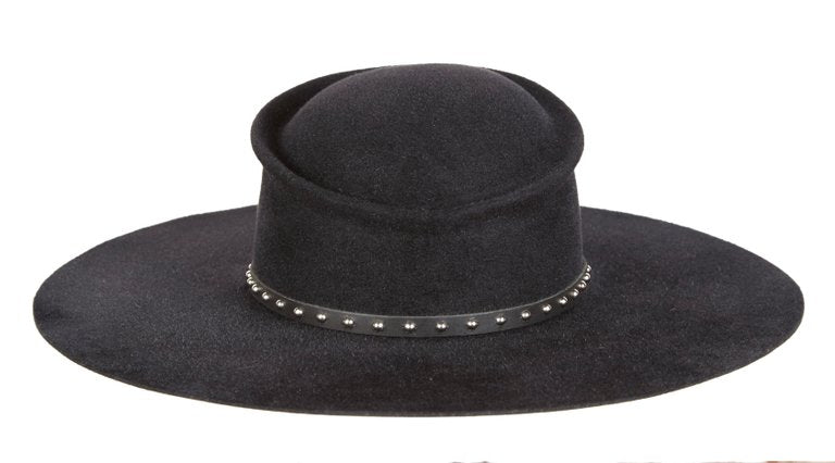 Gladys Tamez Black Wide-Brim Hat Harrison | Gladys Tamez Millinery main image 2