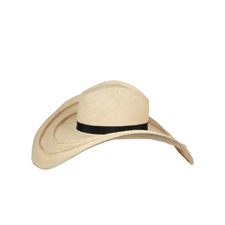 Handmade Panama Straw Sun Hat with Black Grosgrain Band. Over Size Hat. Gladys Tamez Hat Store