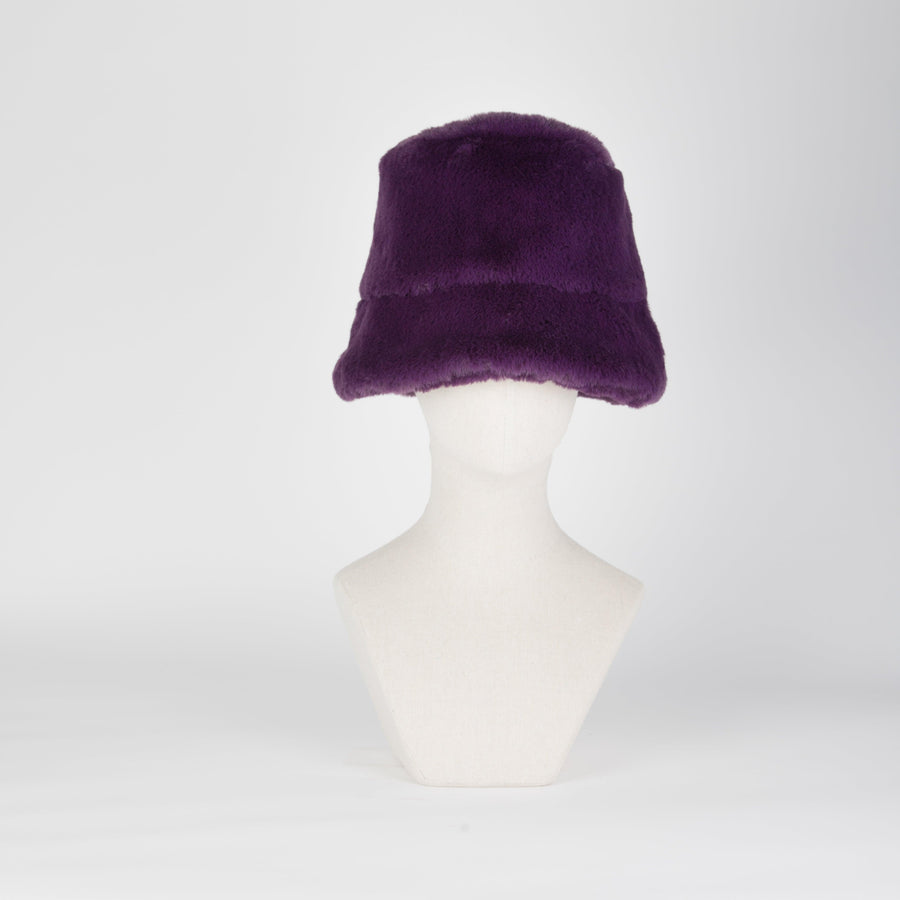 Faux Fur Bucket hat - Gladys Tamez Millinery